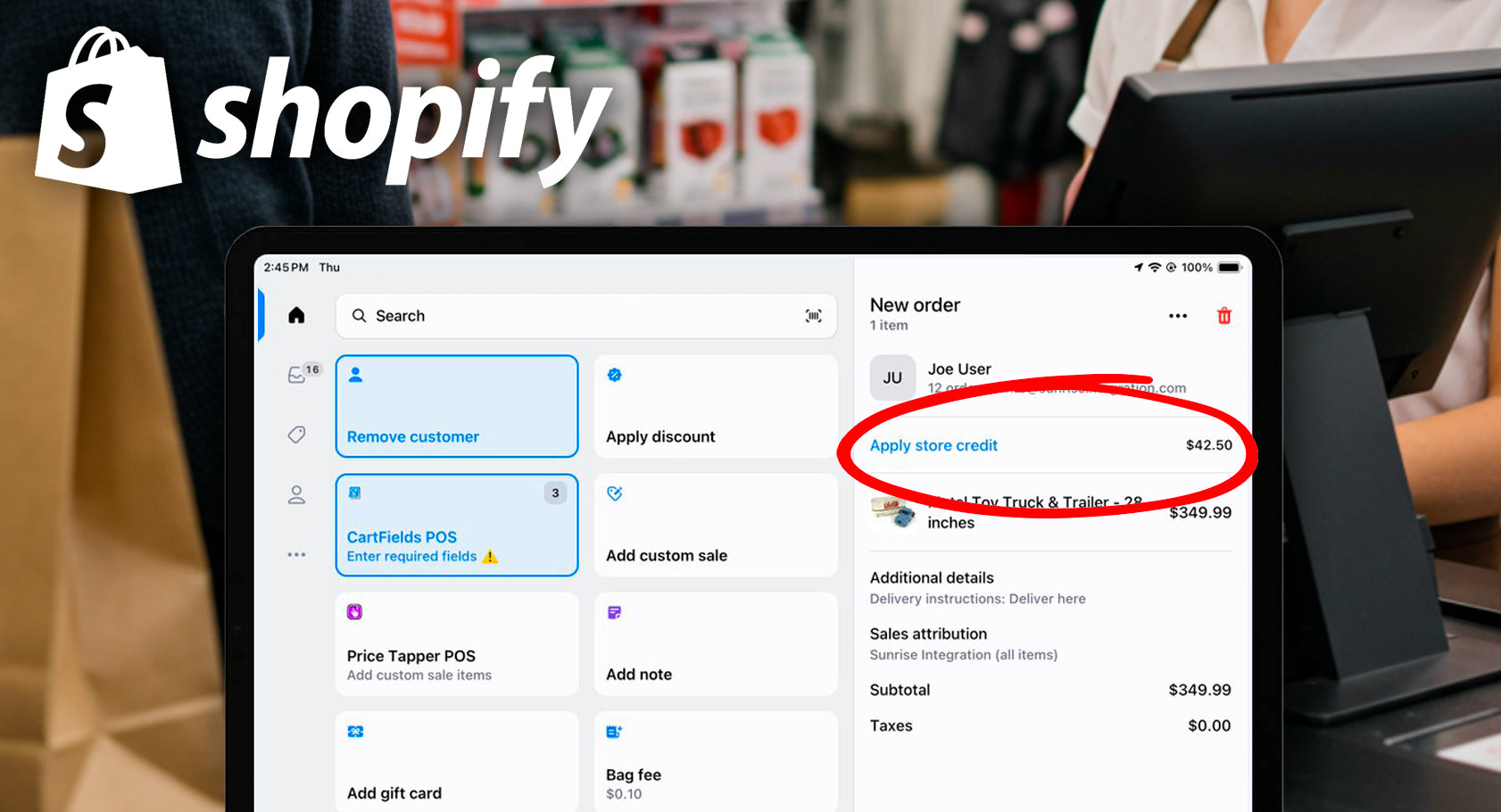 Shopify Brings Integrated Store Credits to POS