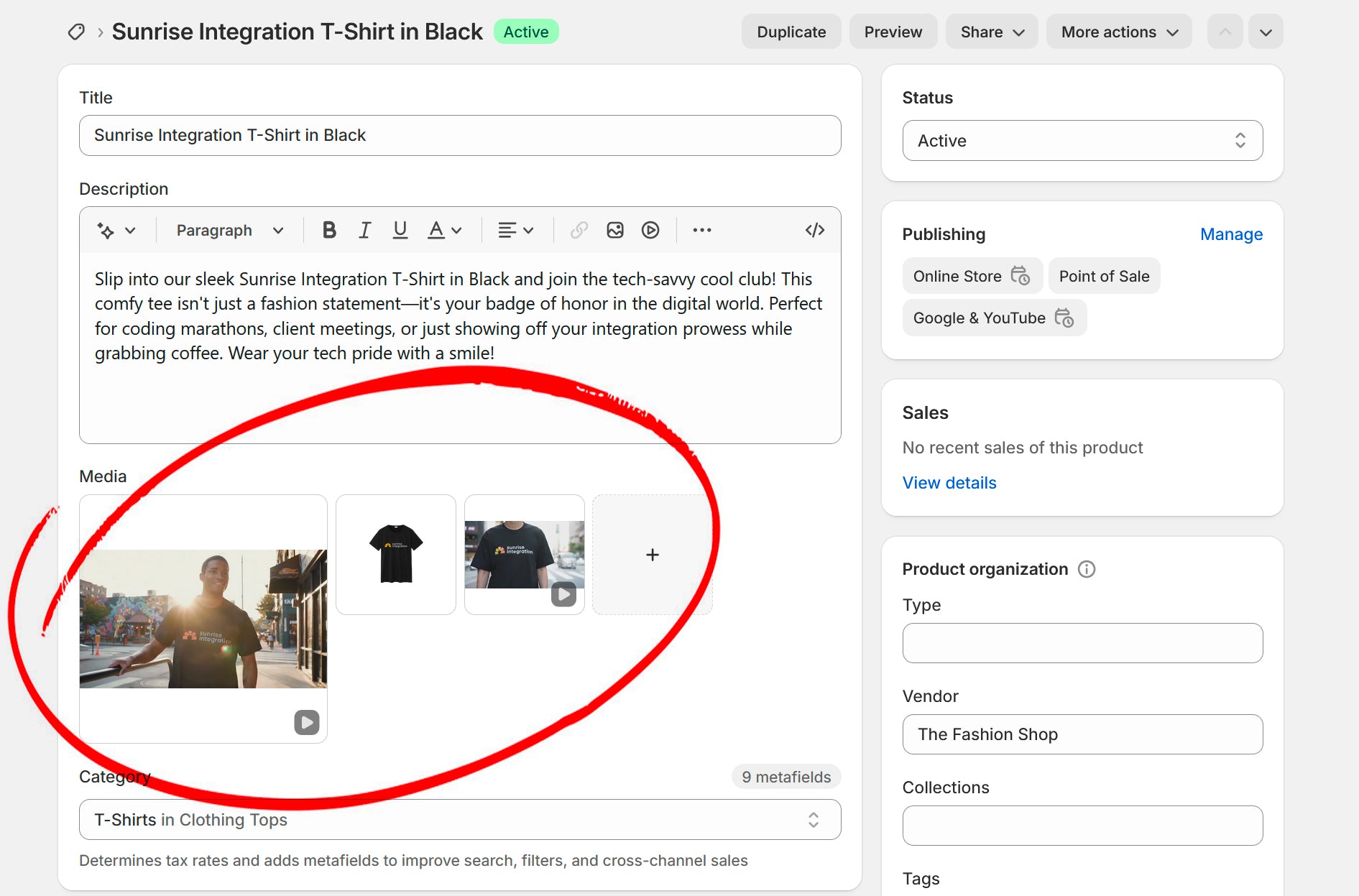 Add AI videos to the Shopify media browser