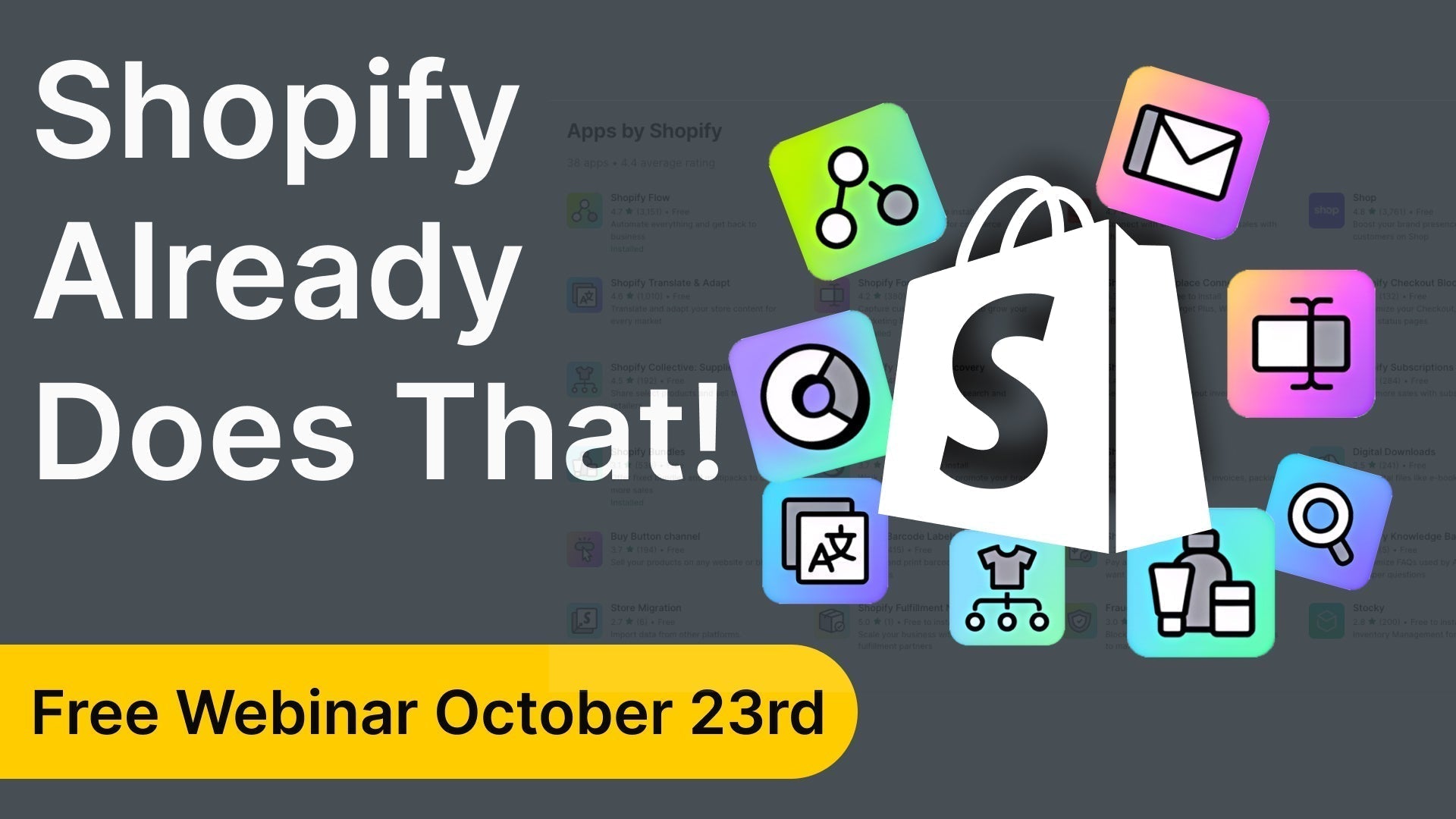 Shopify Already Does That - Native vs Apps