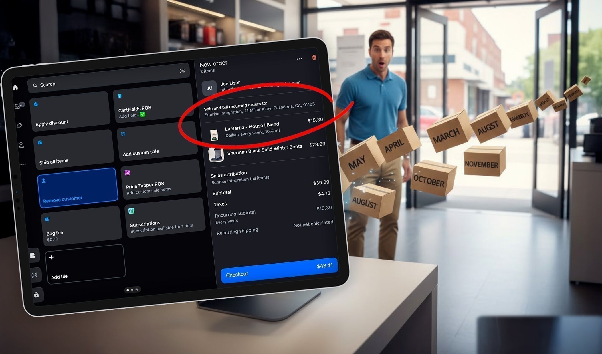 How to sell product subscriptions on Shopify POS