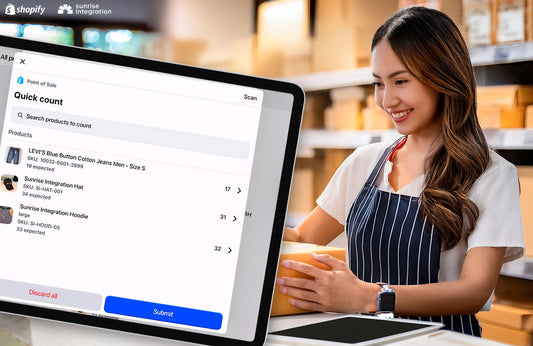 Shopify POS quick count extension in retail enviornments