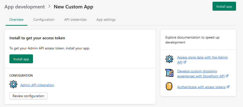 custom app screen