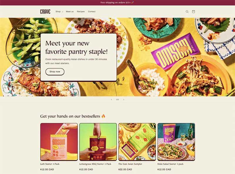 new Shopify OS 2.0 theme Crave