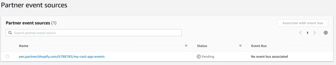 Connect your app to EventBridge from the Partner Sources in AWS