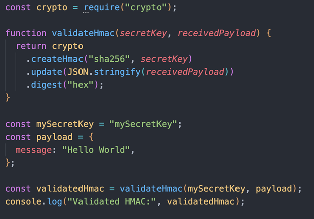 HMAC script for creating a secure HMAC