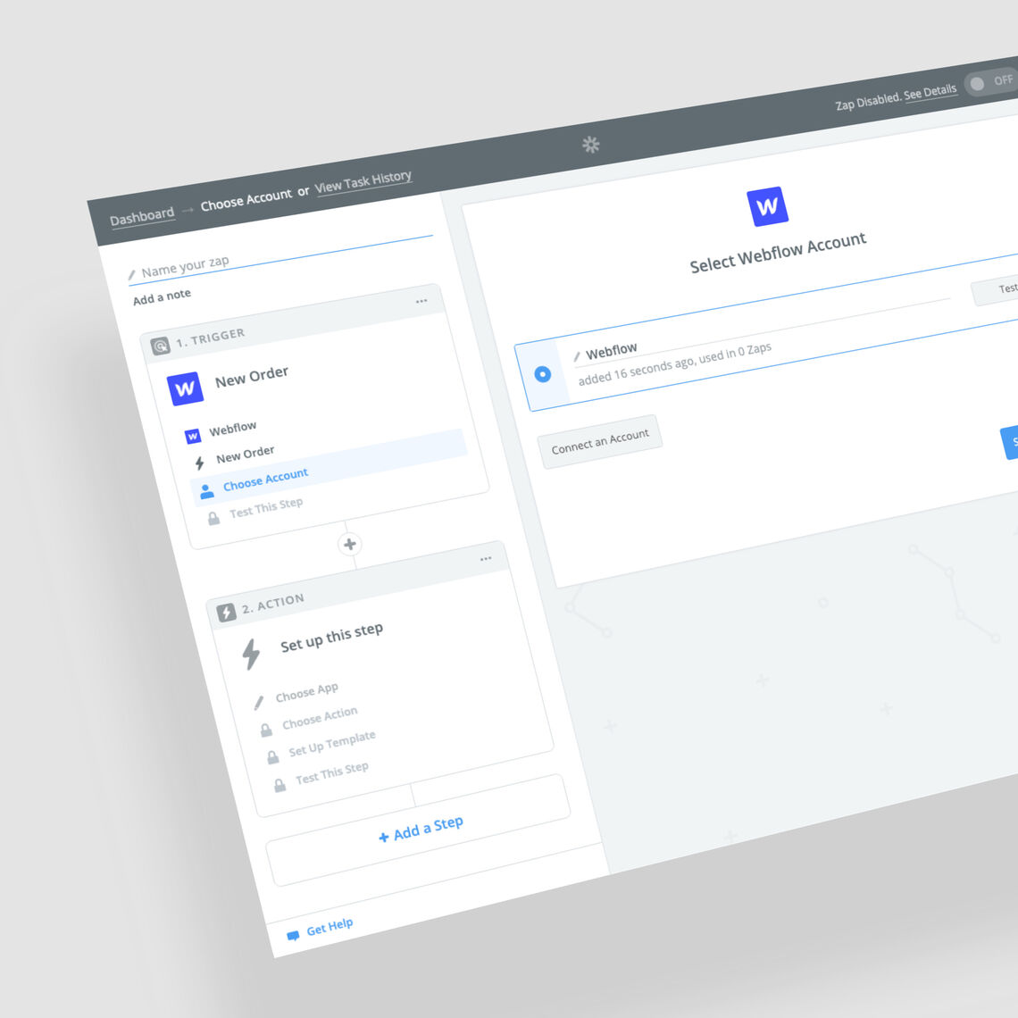 webflow account