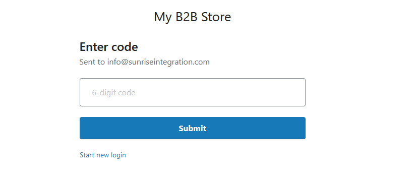 Need a code to login for B2b