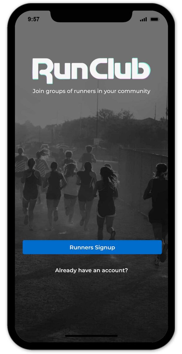 mobile apps screen runclub