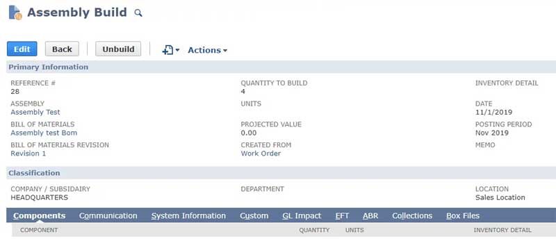 Integrating BOM for Naturewise Netsuite