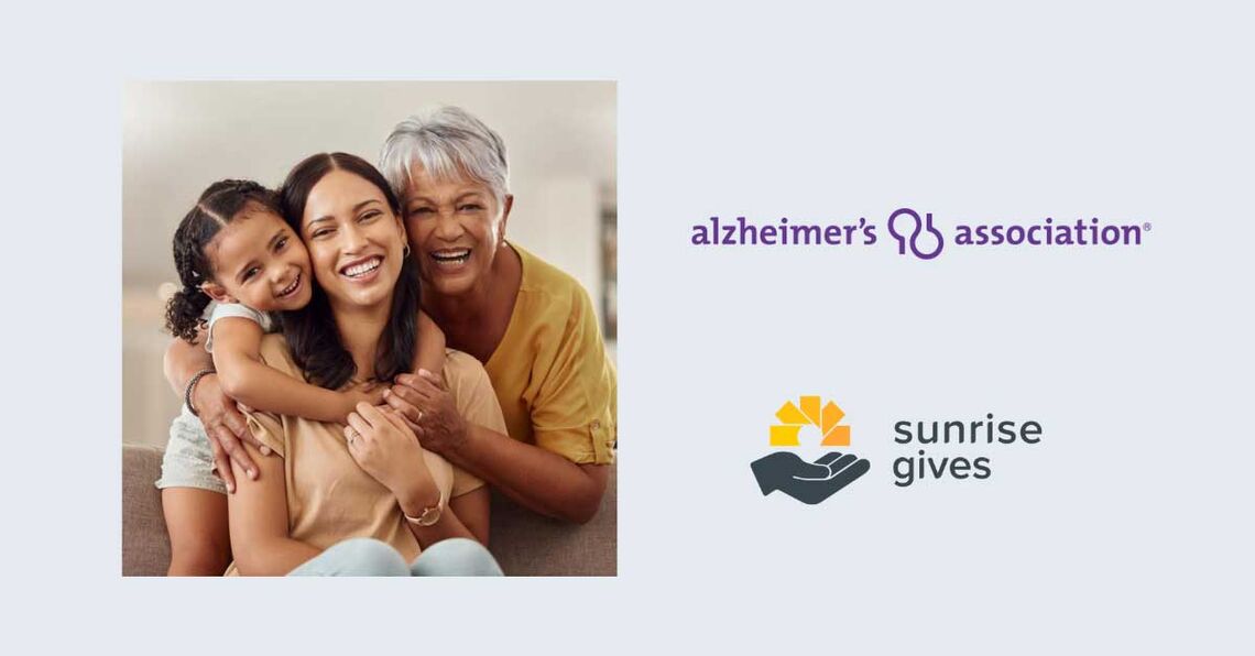 sunrise gives alzheimer's association