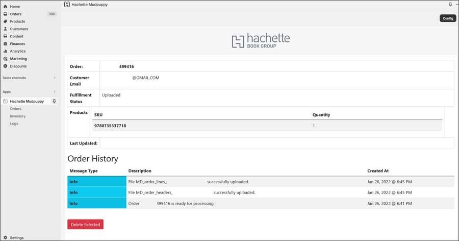 Custom integration with Hachette API and Chronicle Books